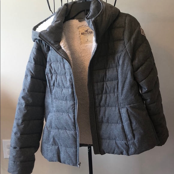hollister sherpa jacket women's
